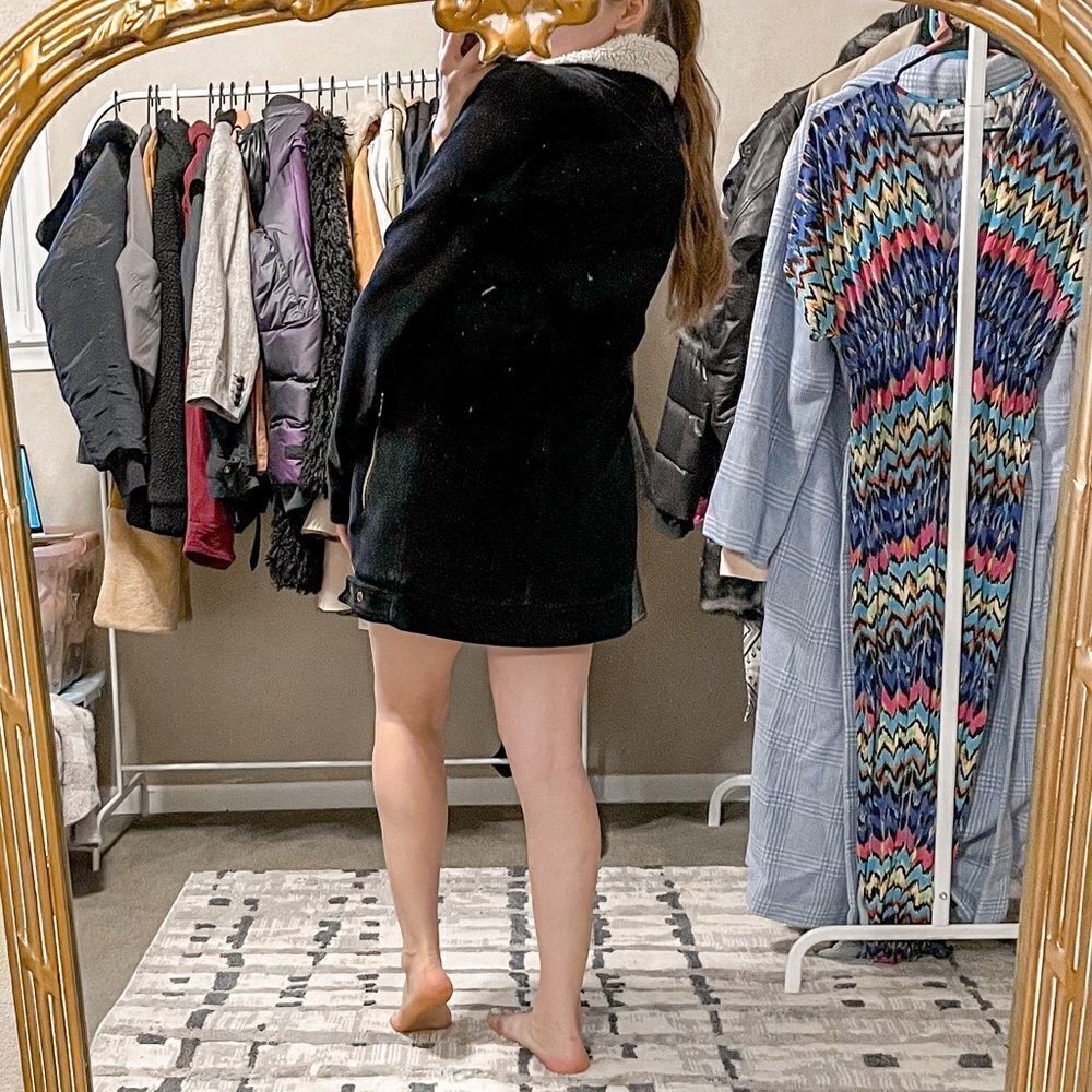 Show Me Your Mumu Elisha Corduroy Sherpa Jacket Black M - Picture 4 of 9